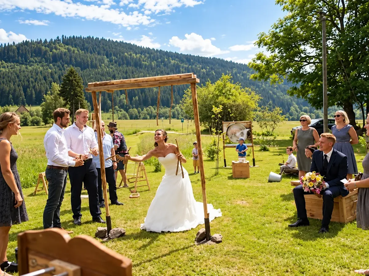 Hochzeiten mit Holzspielen
